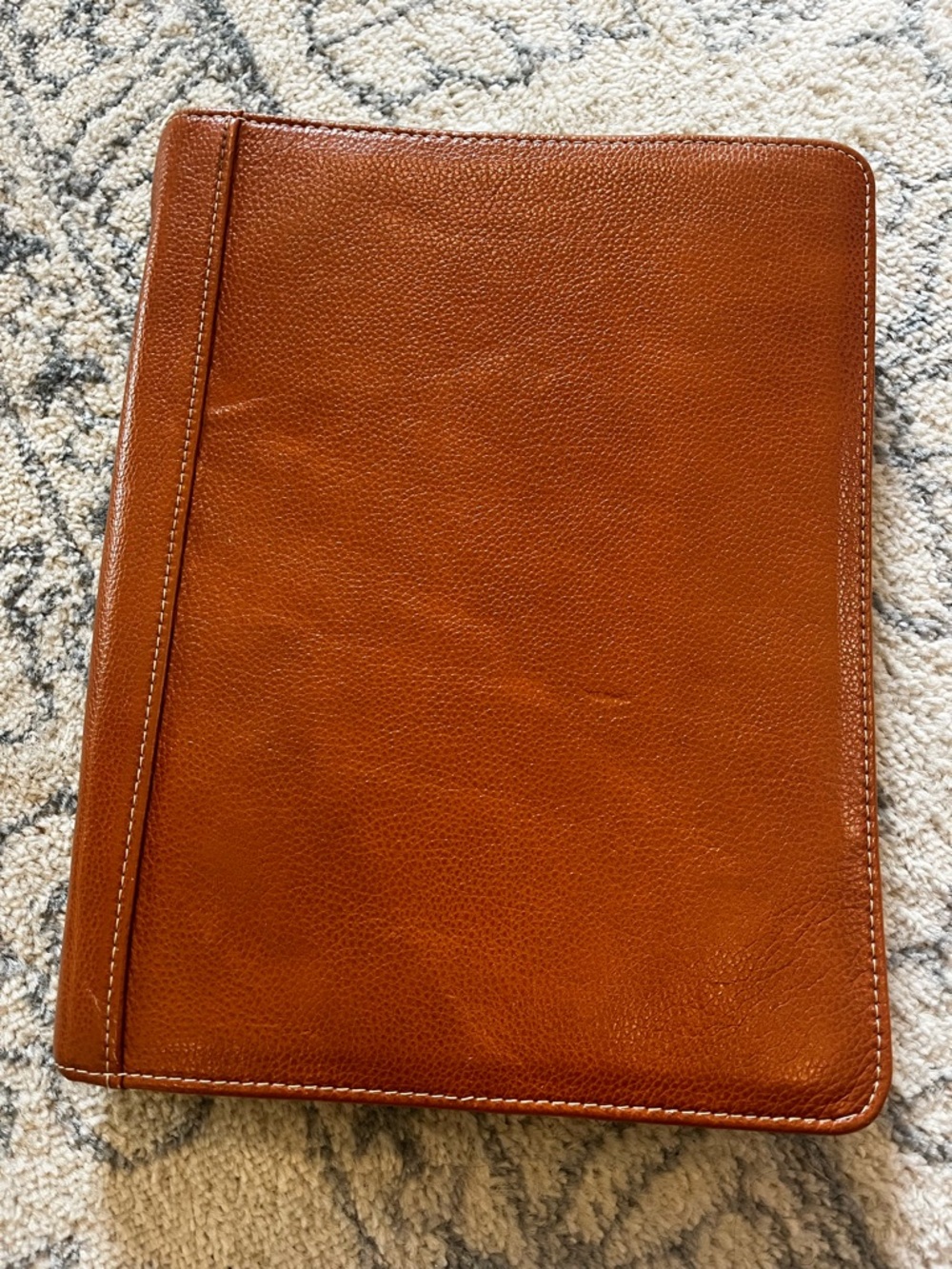Leather Portfolio Folio in Cognac Brown